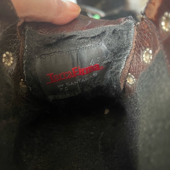 Santana Terra Firma Chestnut Brown leather Boots Size 7.5 - Picture 8 of 9